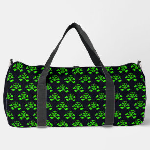neongrüner Totenkopf Duffle Bag