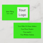 Neongrünes Schwarz - Foto für Farbtexte Visitenkarte (Vorne/Hinten)