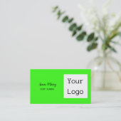 Neongrünes Schwarz - Foto für Farbtexte Visitenkarte (Stehend Vorderseite)