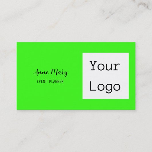 Neongrünes Schwarz - Foto für Farbtexte Visitenkarte (Vorderseite)