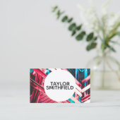 Neongrunge-Visitenkarte Visitenkarte (Stehend Vorderseite)