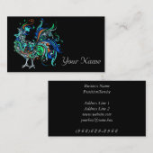 Neonhahn Visitenkarte (Vorne/Hinten)