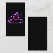 Neonhalloween-Hexe-Hut-Geschenk-Ideen-Retro Magie Visitenkarte (Vorne/Hinten)
