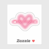 Neonherz Aufkleber (Blatt)