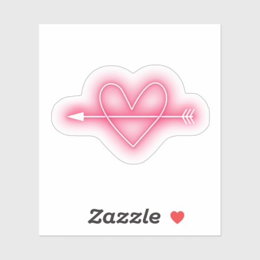 Neonherz Aufkleber (Blatt)