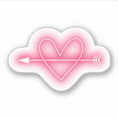 Neonherz Aufkleber (Vorderseite)