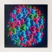 Neonherzen Puzzle (Horizontal)