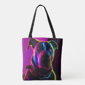 Neonhund Tasche (Rückseite)