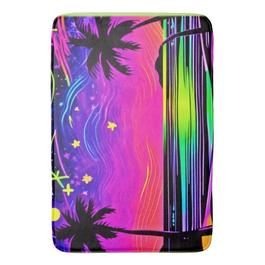 Neonight Beachscape Badematte (Vorderseite Vertikal)