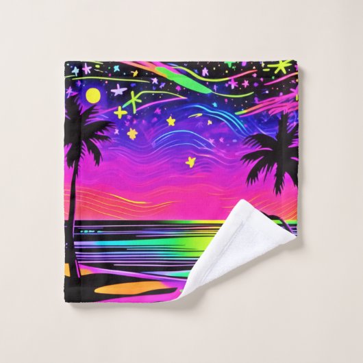 Neonight Beachscape Badhandtuch Set (Waschlappen)