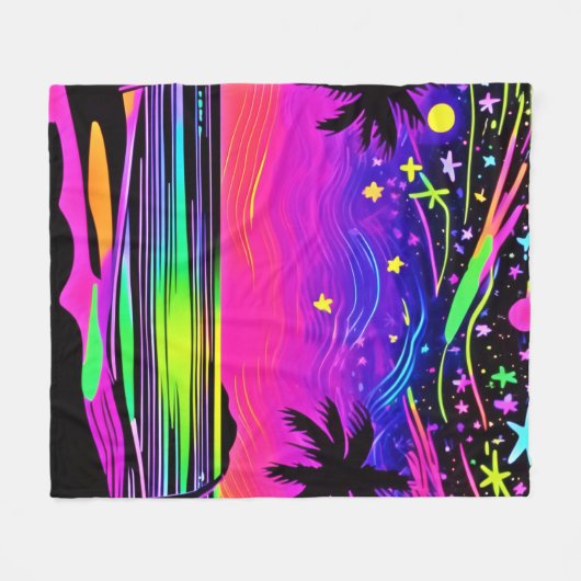 Neonight Beachscape Fleecedecke (Vorderseite (Horizontal))