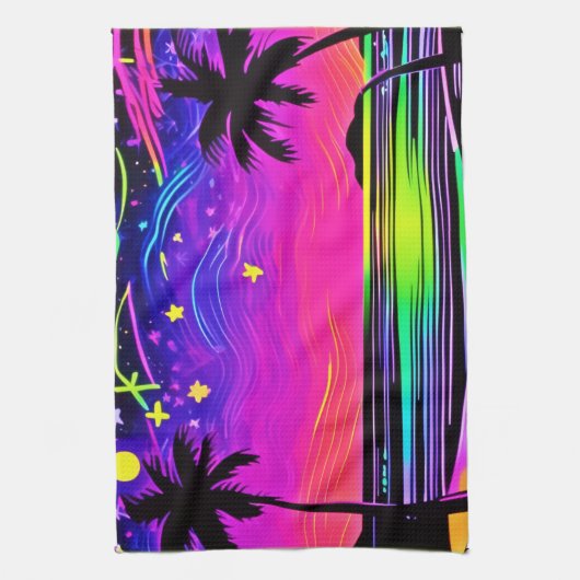 Neonight Beachscape Geschirrtuch (Vertikal)