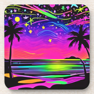 Neonight Beachscape Getränkeuntersetzer