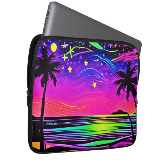 Neonight Beachscape Laptopschutzhülle (Vorne Rechts)