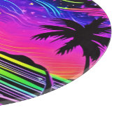 Neonight Beachscape Schneidebrett (Ecke)