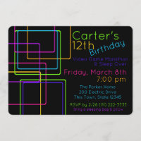 Neonight Glow Techno Video Sleep Over Birthday