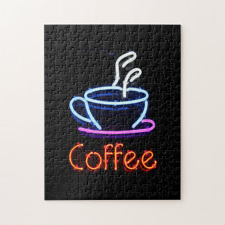 Neonkaffee-Zeichen Puzzle