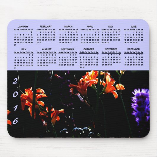 Neonkalender des garten-2015 mousepad (Vorne)