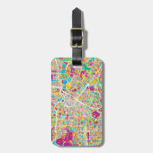 Neonkarte Houstons, Texas | Gepäckanhänger (Vorderseite vertikal)