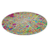 Neonkarte Houstons, Texas | Schneidebrett (Ecke)