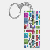 Neonkoffer Schlüsselanhänger (Vorderseite links)