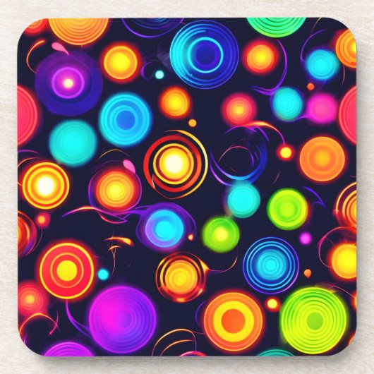 Neonkreislaufexplosion Getränkeuntersetzer (Vorderseite)
