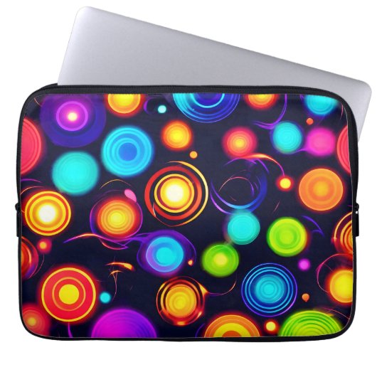 Neonkreislaufexplosion Laptopschutzhülle (Vorderseite)