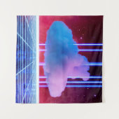 Neonlandschaft: Cloud Wandteppich (Vorderseite (Horizontal))