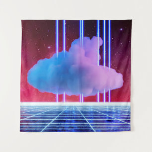Neonlandschaft: Cloud Wandteppich