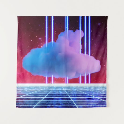 Neonlandschaft: Cloud Wandteppich (Vorderseite)