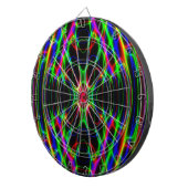 NeonLASERLICHT-psychedelisches abstraktes Dartscheibe (Vorderseite rechts)