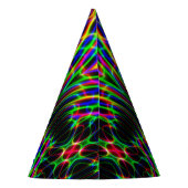 NeonLASERLICHT-psychedelisches abstraktes Partyhütchen (Rückseite)
