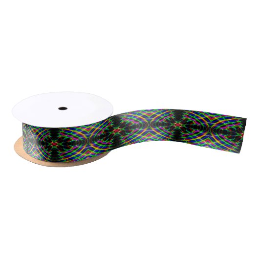 NeonLASERLICHT-psychedelisches abstraktes Satinband (Spule)