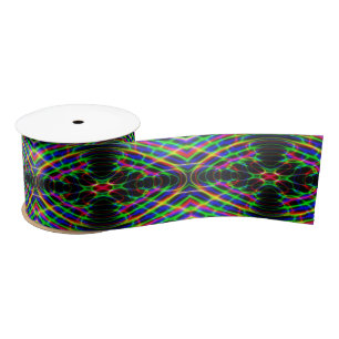 NeonLASERLICHT-psychedelisches abstraktes Satinband