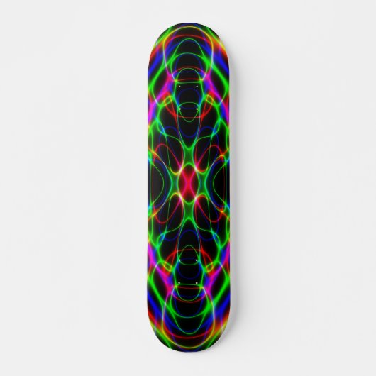 NeonLASERLICHT-psychedelisches abstraktes Skateboard (Vorne)