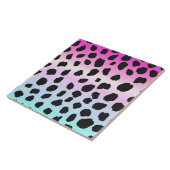 Neonleopard Regenbogen Weichfarben Keramik Tile Fliese (Seite)
