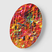 Neonleuchten drehen glühende Wanduhren (Winkel)