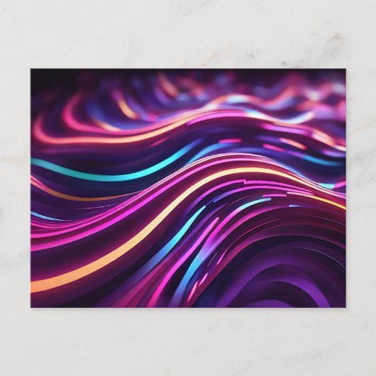 Neonleuchten drehen postkarte (Vorderseite)