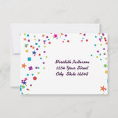 Neonleuchten leuchten in der Dark UAWG Response Ca RSVP Karte (Rückseite)