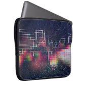Neonleuchten und geometrisch nahtloses Muster Laptopschutzhülle (Vorne Rechts)