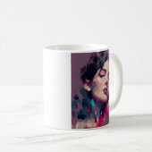 Neonlicht-Abstraktes Porträt Kaffeetasse (VorderseiteRechts)