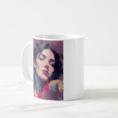 Neonlicht-Abstraktes Porträt Kaffeetasse (Vorderseite Links)