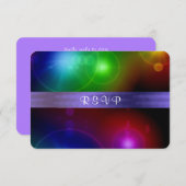 Neonlicht, Antwortkarte RSVP Karte (Vorne/Hinten)