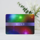 Neonlicht, Antwortkarte RSVP Karte (Stehend Vorderseite)