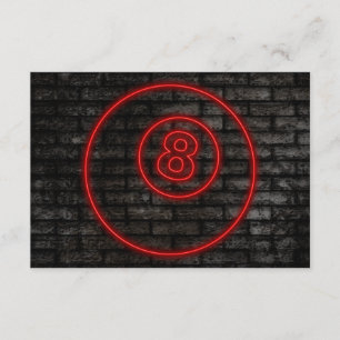 Neonlicht eightball einladung