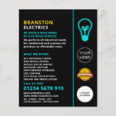 Neonlicht, elektrische Werbung Flyer (Vorne)