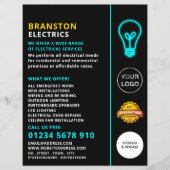 Neonlicht, elektrische Werbung Flyer (Vorne)