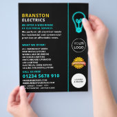 Neonlicht, elektrische Werbung Flyer (Hand)