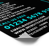 Neonlicht, elektrische Werbung Poster (Ecke)