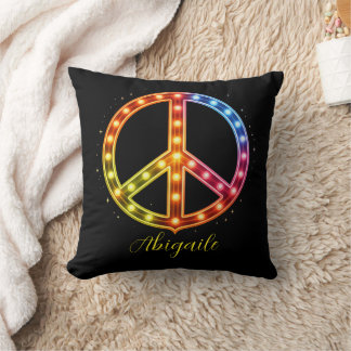 Neonlicht Friedenszeichen Unisex Kissen
